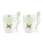 Lenox® Butterfly Meadow® Green Mugs with Spoons - image 1