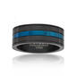 Mens Lynx Stainless Steel Thin Blue Line Ring - image 3