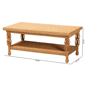 bali & pari Dolby Natural Rattan Coffee Table - image 8