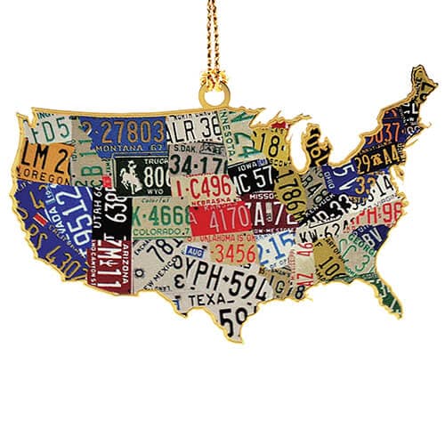 ChemArt USA License Plate Ornament