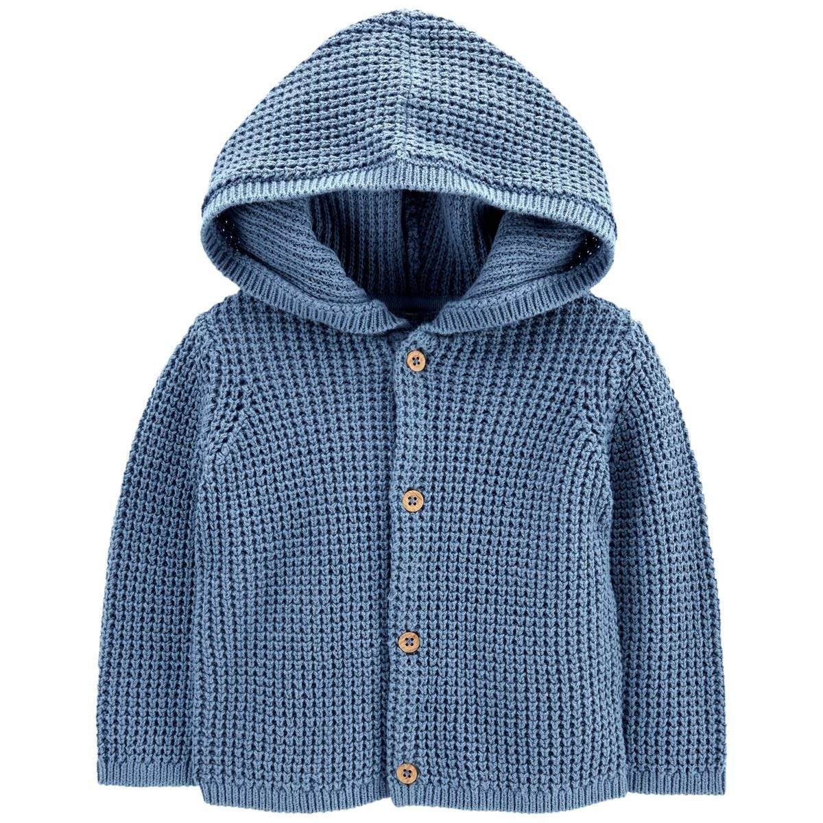 Baby Boy (NB-12M) Carter’s® Knit Hooded Cardigan - Light...