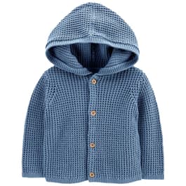 Baby Boy (NB-12M) Carter&#39;s(R) Knit Hooded Cardigan - Light Navy