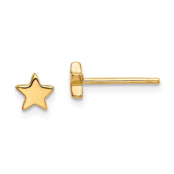 Gold Classics&#40;tm&#41; 14kt. Gold Polished 5mm Star Post Earrings - image 