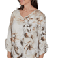 Womens Alfred Dunner Regent Street Tie Sleeve Floral Blouse - image 5