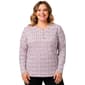 Plus Size Hasting & Smith Long Sleeve Ditsy Floral Henley Tee - image 1