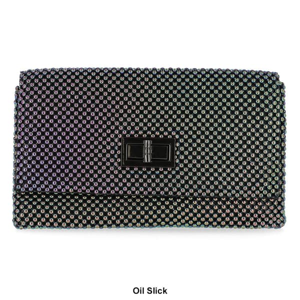 Jessica McClintock Mesh Turn Lock Clutch