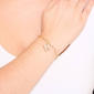 Athra 14kt. Gold Over Brass CZ M Initial Bracelet - image 3