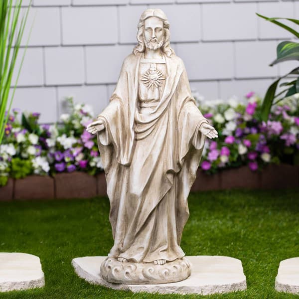 Northlight Seasonal Sacred Heart of Jesus Garden Statue - image 