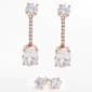 Rose Gold-Plated CZ Stud Earrings - image 1