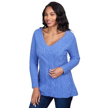 Plus Size Skye’s The Limit Sweater Essentials V-Neck Sweater - Boscov's