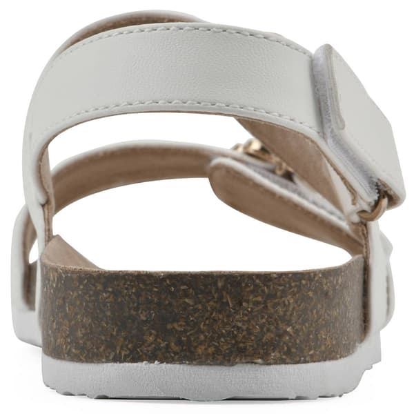 Big Girls White Mountain Gingham Floral Buckle Sandals