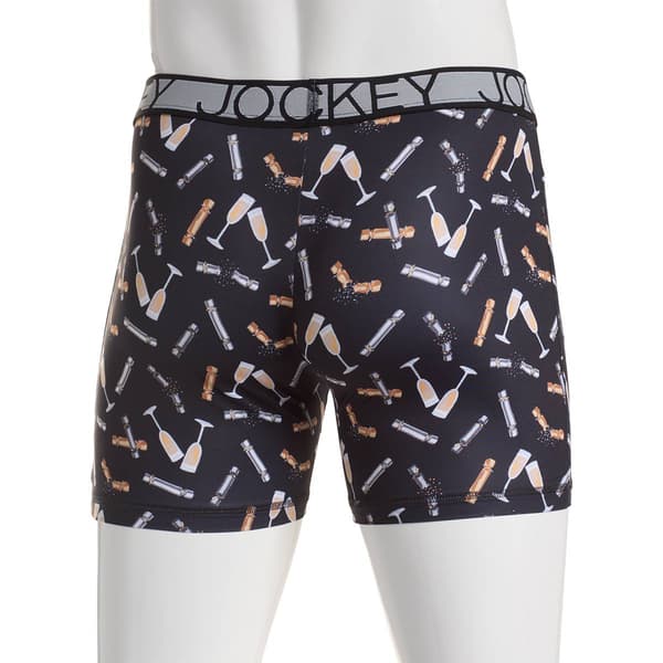 Mens Jockey Champagne Boxer Briefs - Black