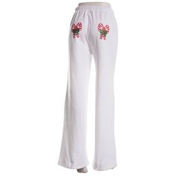Juniors Rebel Veil Glitter Candy Cane Butt Wide Leg Sweatpants