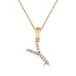 Diamond Classics(tm) 14kt. Rose Gold Initial Y Letter Necklace - image 1