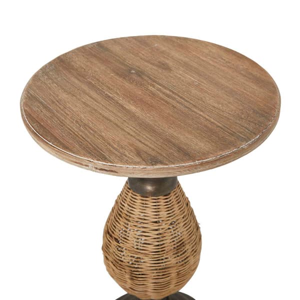 9th & Pike® Brown Metal Farmhouse Accent Table