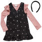 Girls (7-16)Little Lass(R) Flutter Sleeve Top & Denim Floral Jumper - image 1