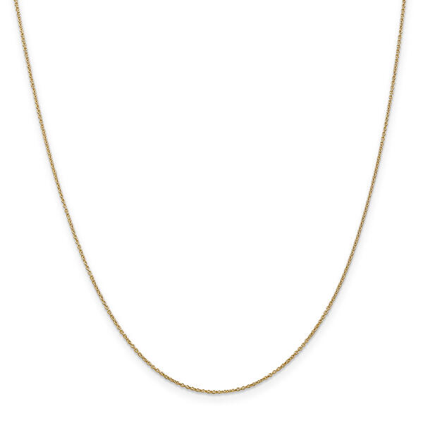 Unisex Gold Classics&#40;tm&#41; .9mm. 14k Cable 14in. Necklace with Lobster - image 