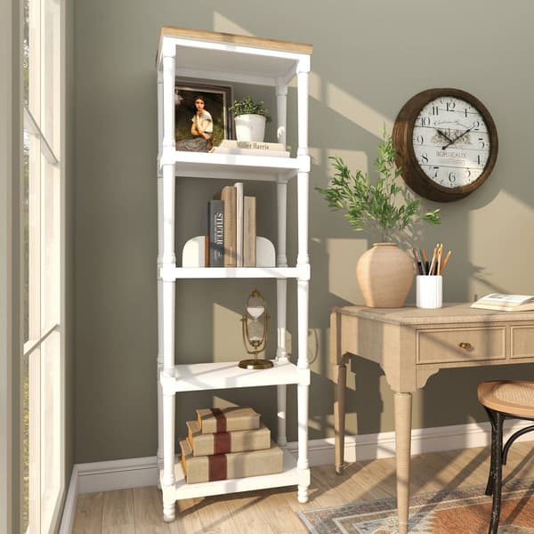 9th & Pike&#174; Farmhouse White Wood Shelving Unit