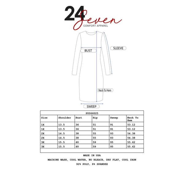 Plus Size 24/7 Comfort Apparel High Low Dress