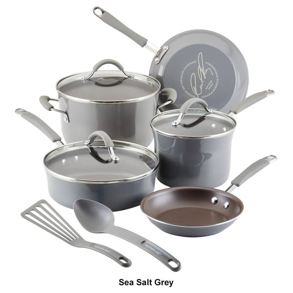 Rachael Ray 10pc. Cucina Porcelain Enamel Nonstick Cookware Set