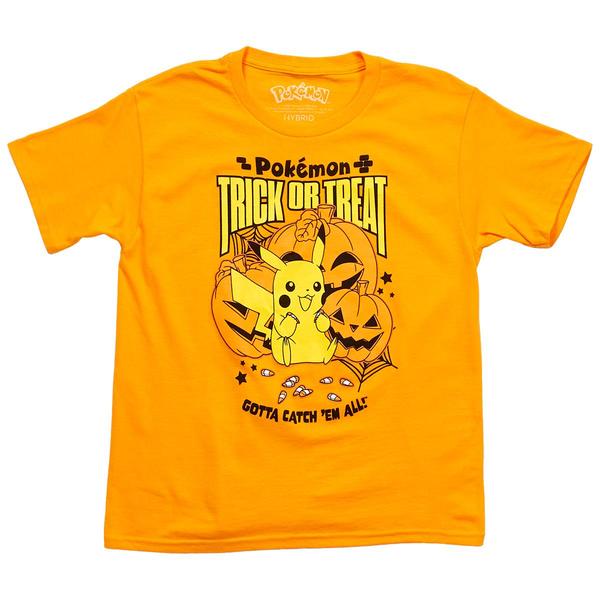 Boys (8-20) Pokemon(tm) Pumpkin Trick or Treat Tee - image 