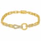 Gianni Argento Gold Plated Diamond Buckle Design Bracelet - image 1