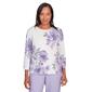 Petite Alfred Dunner Isn''t it Romantic Shimmer Floral Sweater - image 1