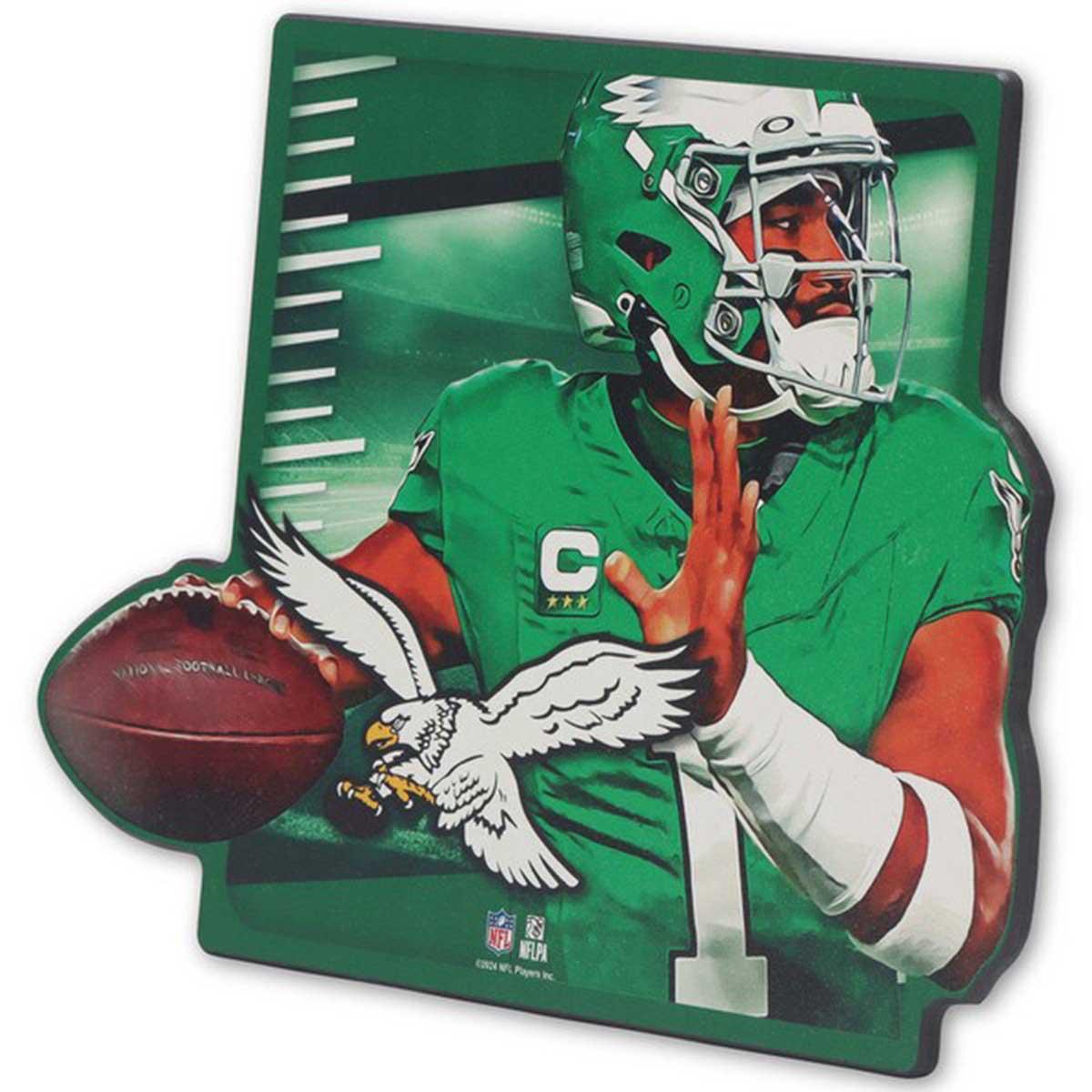 Open Road Eagles #1 Jalen Hurts Player in Motion Sign