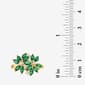 Gemstone Classics™ Lab Grown White Sapphire & Emerald Floral Ring - image 5