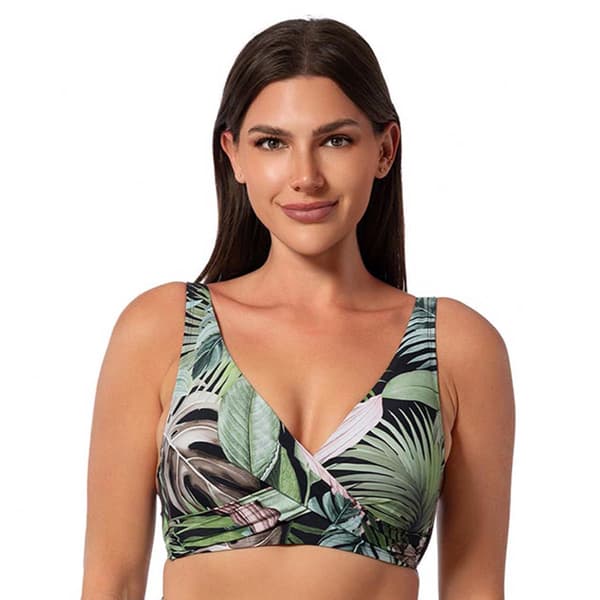 Womens Jantzen Jungle Glam Vera Surplice Bra Swim Top - image 