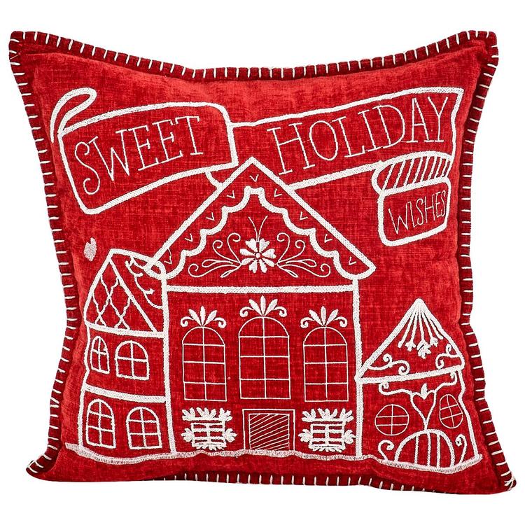 Harper Loft Sweet Home Embroidered Decorative Pillow - 18x18