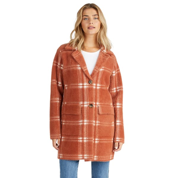 Womens NVLT Plaid Coatigan - image 