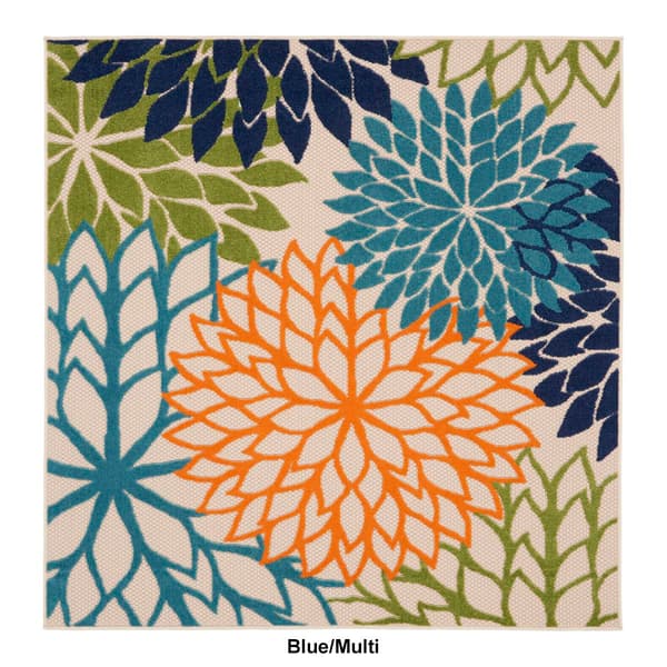 Nourison Aloha Tropical Indoor Outdoor Square Rug - Boscov's