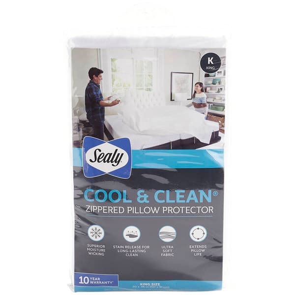 Sealy Cool &amp; Clean 2pk. Pillow Protector - image 