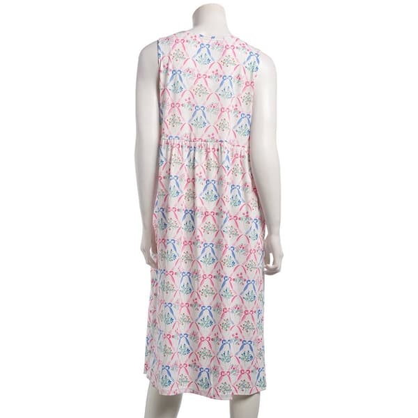 Plus Size White Orchid Cloud Knit Babydoll Floral Nightgown