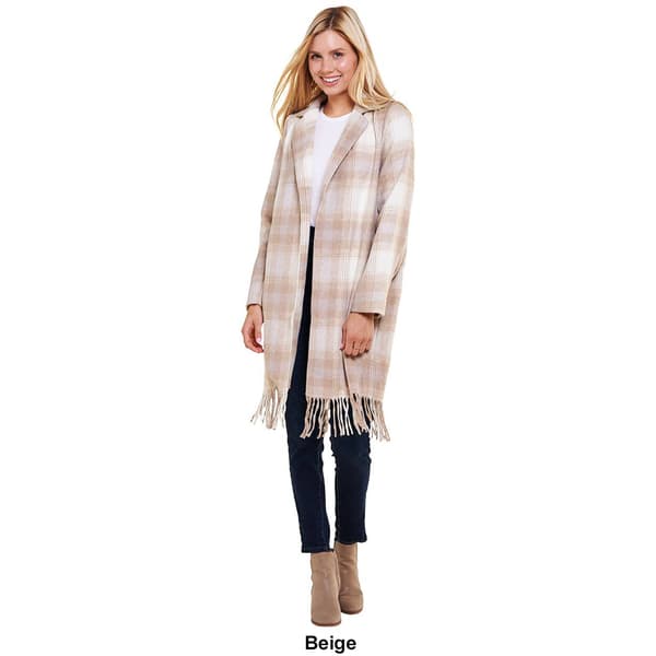 Juniors Love Tree Stevie Fringe Twill Peacoat