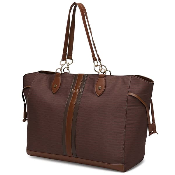 ELLE Eleganza Monogram Weekender Tote Bag