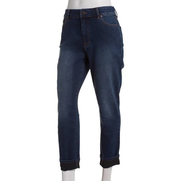 Womens Vintage United Mid Rise Girlfriend Cropped Jeans - image 
