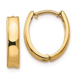 Gold Classics&#40;tm&#41; 14kt. Polished Hinged Hoop Earrings