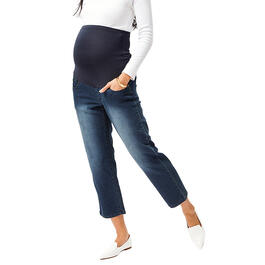 Womens Times Two Over the Belly Straight Maternity Capri Pants