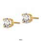 Pure Fire 14kt. Gold 1 1/2ctw 4-Prong Diamond Screw-Back Earrings - image 2