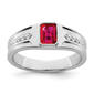 Mens Gentlemens Classics(tm) 14kt. Gold Ruby & 1/10ct. Diamond Ring - image 1