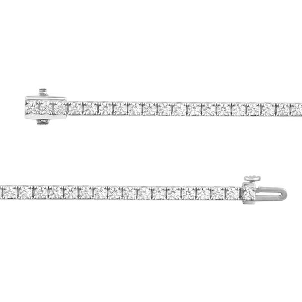Nova Star&#174; White Gold Lab Grown Diamond Tennis Bracelet