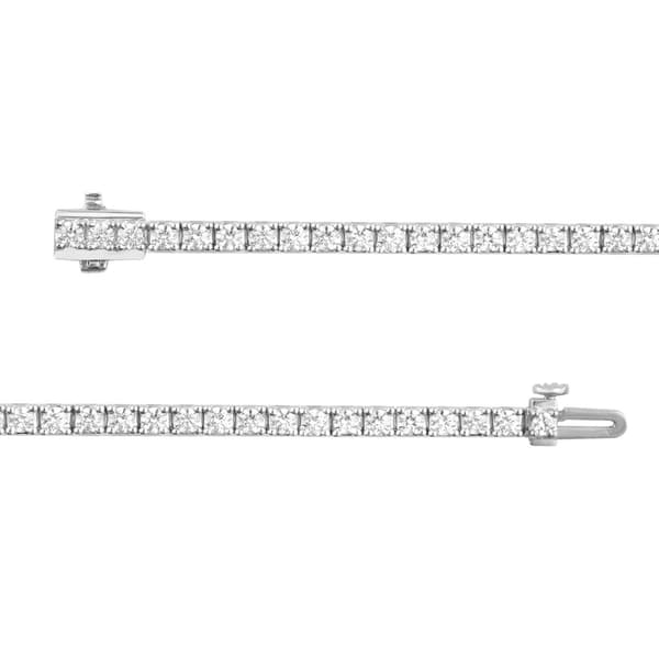 Nova Star&#174; White Gold Lab Grown Diamond Tennis Bracelet