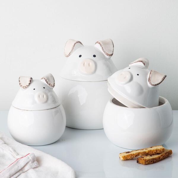 Home Essentials Floppy Ear Pigs Canister - Set of 3 - image 