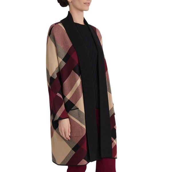 Womens Jones New York Long Sleeve Plaid Open Cardigan