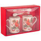 Home Essentials Holiday Cardinal Mugs w/ Spoons - Set of 2 - image 2