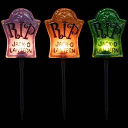 Northlight Seasonal Set of 3 Tombstone Halloween Pathway Markers