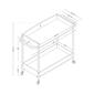 South Shore City Life Black Bar Cart w/Wine Glass Rack - image 9