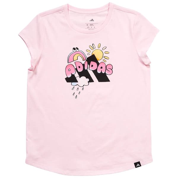 Girls (7-16) adidas(R) Rainbow Short Sleeve Essential Tee - image 